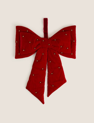 

Large Bow Wreath - Red, Red