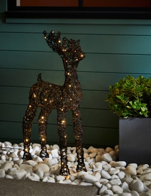 

M&S Collection Reindeer Outdoor Light - Black Mix, Black Mix