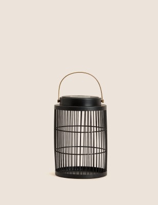 

M&S Collection Small Outdoor Solar Lantern - Black Mix, Black Mix