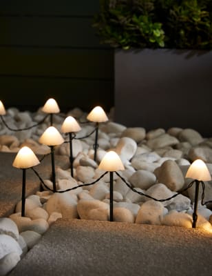 M&S 20 LED Mushroom Pathfinder Solar Lights - Multi, Multi