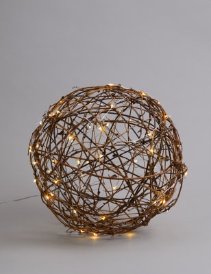 

M&S Collection Outdoor Solar Sphere Light - Brown, Brown