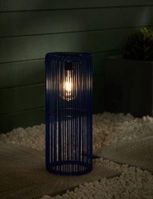 M&S Large Outdoor Solar Lantern - Blue, Blue