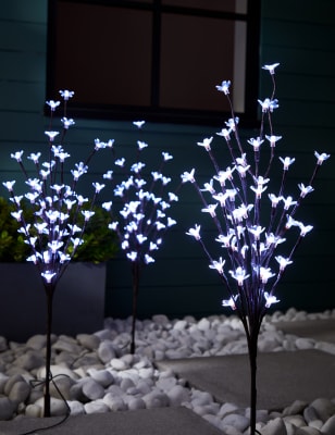 

M&S Collection 3pk Starburst Pathfinder Solar Lights - Silver, Silver