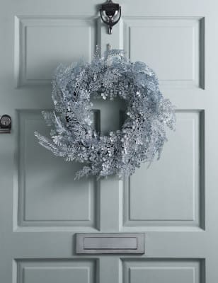 

Silver Sparkle Wreath - White Mix, White Mix