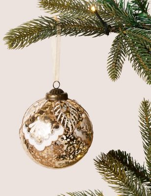 Lace and Mercury Bauble with Pearl | M&S