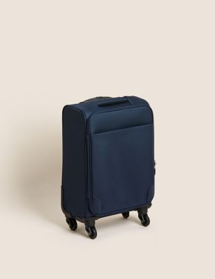 M&S Palma 4 Wheel Soft Cabin Suitcase - Navy, Navy