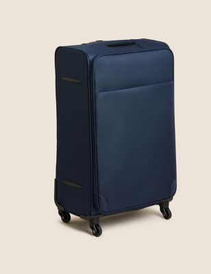 M&S Palma 4 Wheel Soft Large Suitcase - Navy, Navy