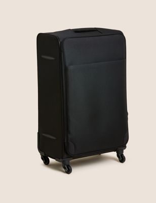 M&S Palma 4 Wheel Soft Large Suitcase - Black, Black,Navy