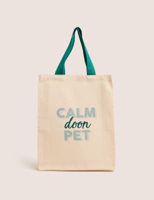 Sac fourre-tout avec texte « Calm Doon Pet » - Multi