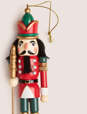 Nutcracker Single Christmas Decoration | M&amp;S