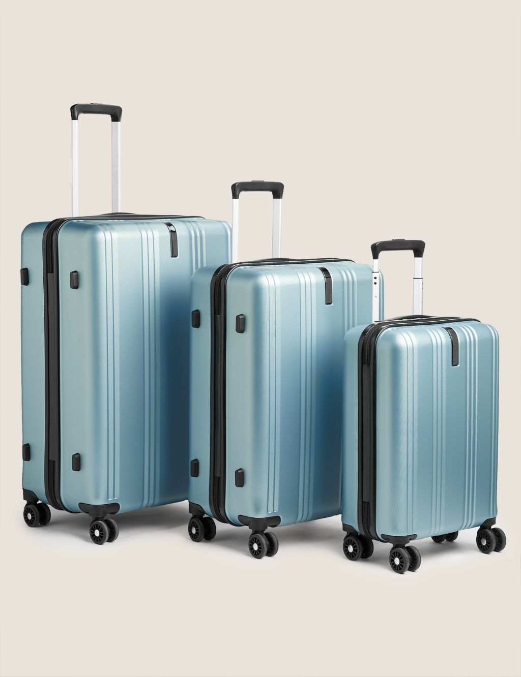 Set of 3 Lisbon 4 Wheel Hard Shell Suitcases image 1