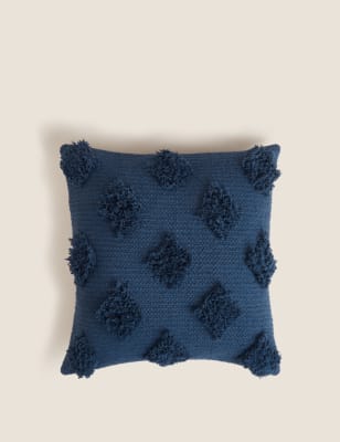 

M&S Collection Pure Cotton Diamond Tufted Cushion - Navy, Navy