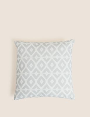 

M&S Collection Set of 2 Geometric Outdoor Cushions - Grey Mix, Grey Mix