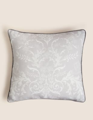 M&S Linen Blend Aida Alouette Cushion - Grey Mix, Grey Mix