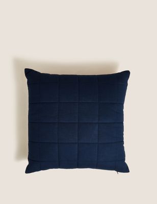 

M&S Collection Cotton Rich Quilted Cushion - Navy, Navy