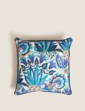 Cotton with Linen Floral Cushion