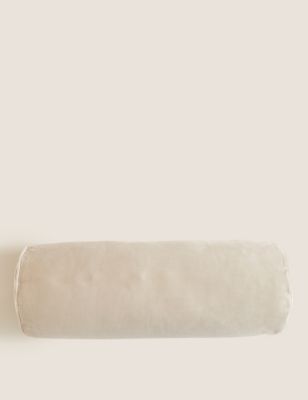 

M&S Collection Velvet Piped Bolster Cushion - Champagne, Champagne