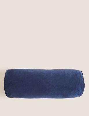 

M&S Collection Velvet Piped Bolster Cushion - Navy, Navy