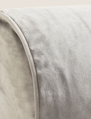 

M&S Collection Velvet Piped Bolster Cushion - Light Grey, Light Grey