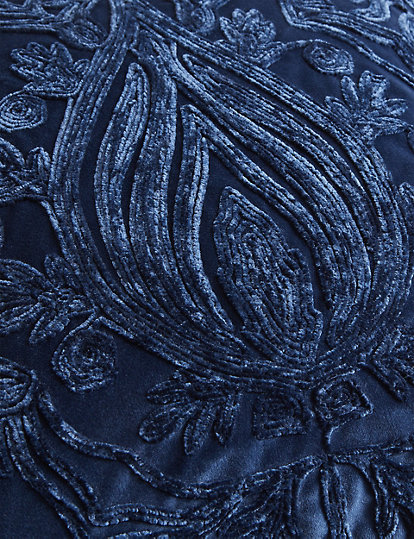 Velvet Embroidered Cushion