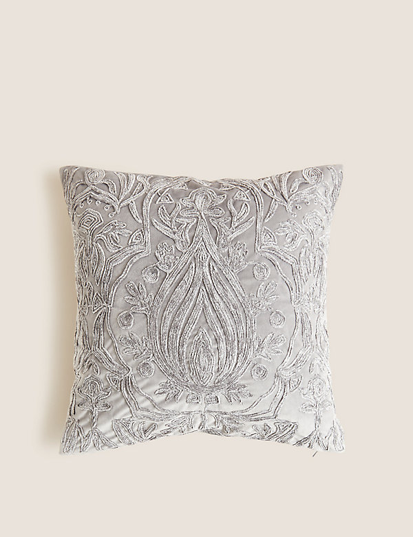 Velvet Embroidered Cushion - LT