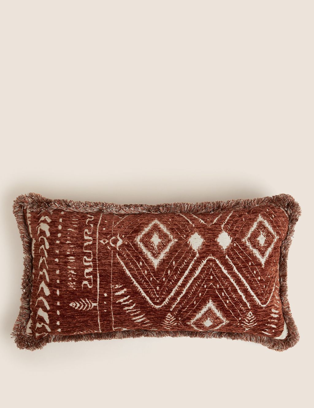 Chenille Patterned Bolster Cushion image 1