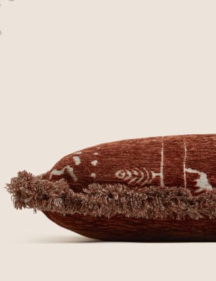 Chenille Patterned Bolster Cushion