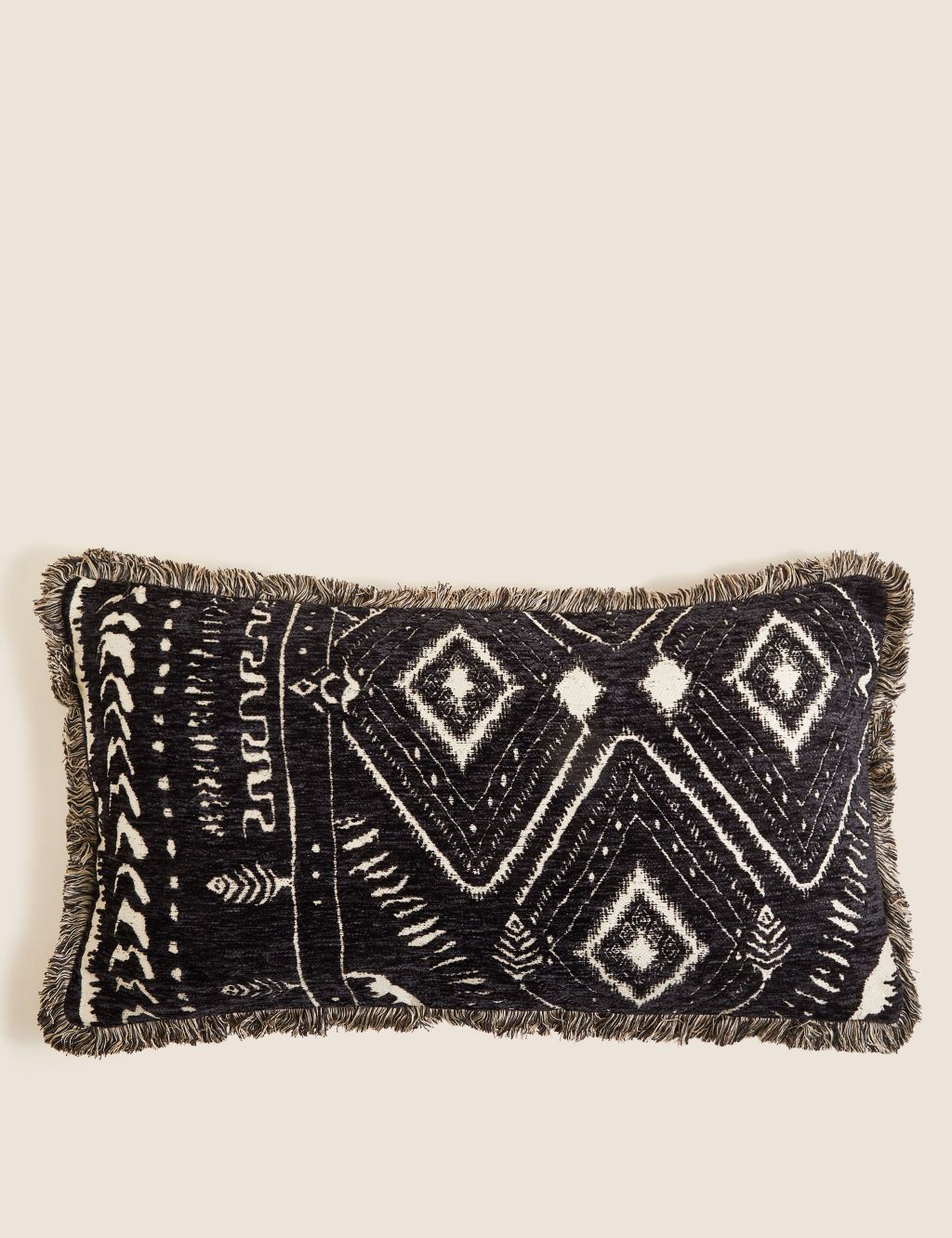 Chenille Patterned Bolster Cushion image 1
