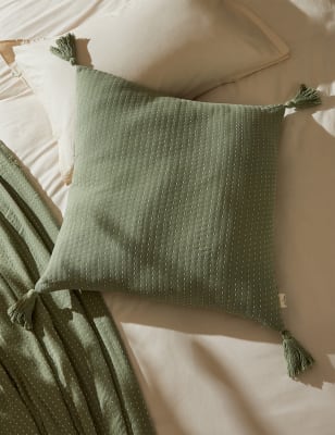 

M&S X Fired Earth Quadratischer Kissenbezug mit „Maarif“ aus der Casablanca-Kollektion - Weald Green, Weald Green
