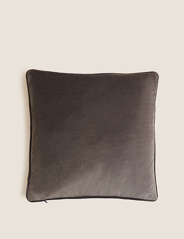 Velvet Geometric Piped Cushion