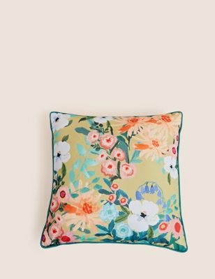 

M&S Collection Set of 2 Floral Piped Outdoor Cushions - Ochre, Ochre