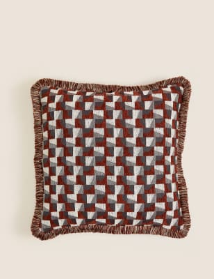 Chenille Geometric Cushion - CA