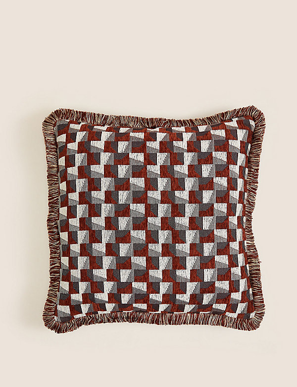 Chenille Geometric Cushion - LV