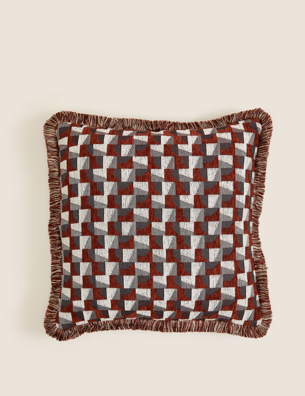Chenille Geometric Cushion