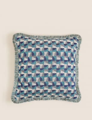 Chenille Geometric Cushion