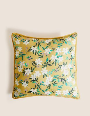 

M&S Collection Cotton Rich Floral Cushion - Ochre, Ochre