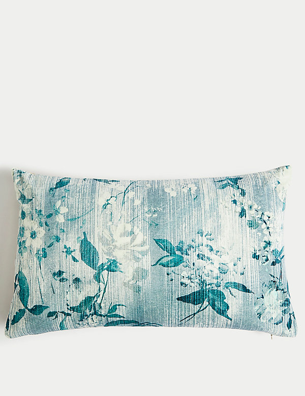 Cotton Rich Floral Bolster Cushion - AL