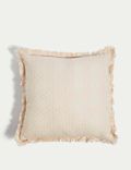 Teksturowana poduszka dekoracyjna w kratę 100% bawełny