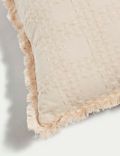 Kostkovaný polštář s&nbsp;texturou, z&nbsp;čisté bavlny