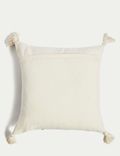 Pure Cotton Embroidered Tassled Cushion