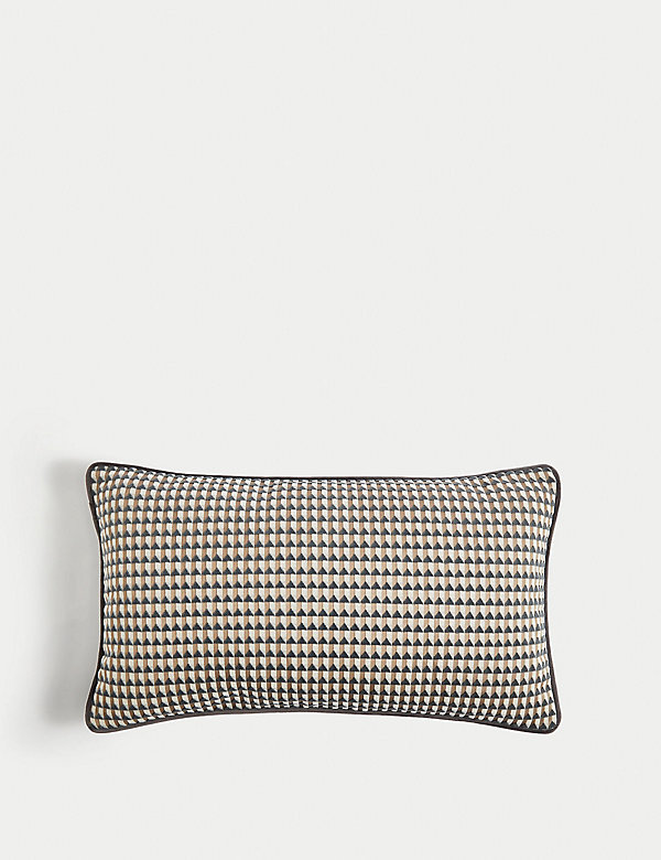 Velvet Geometric Bolster Cushion - FI