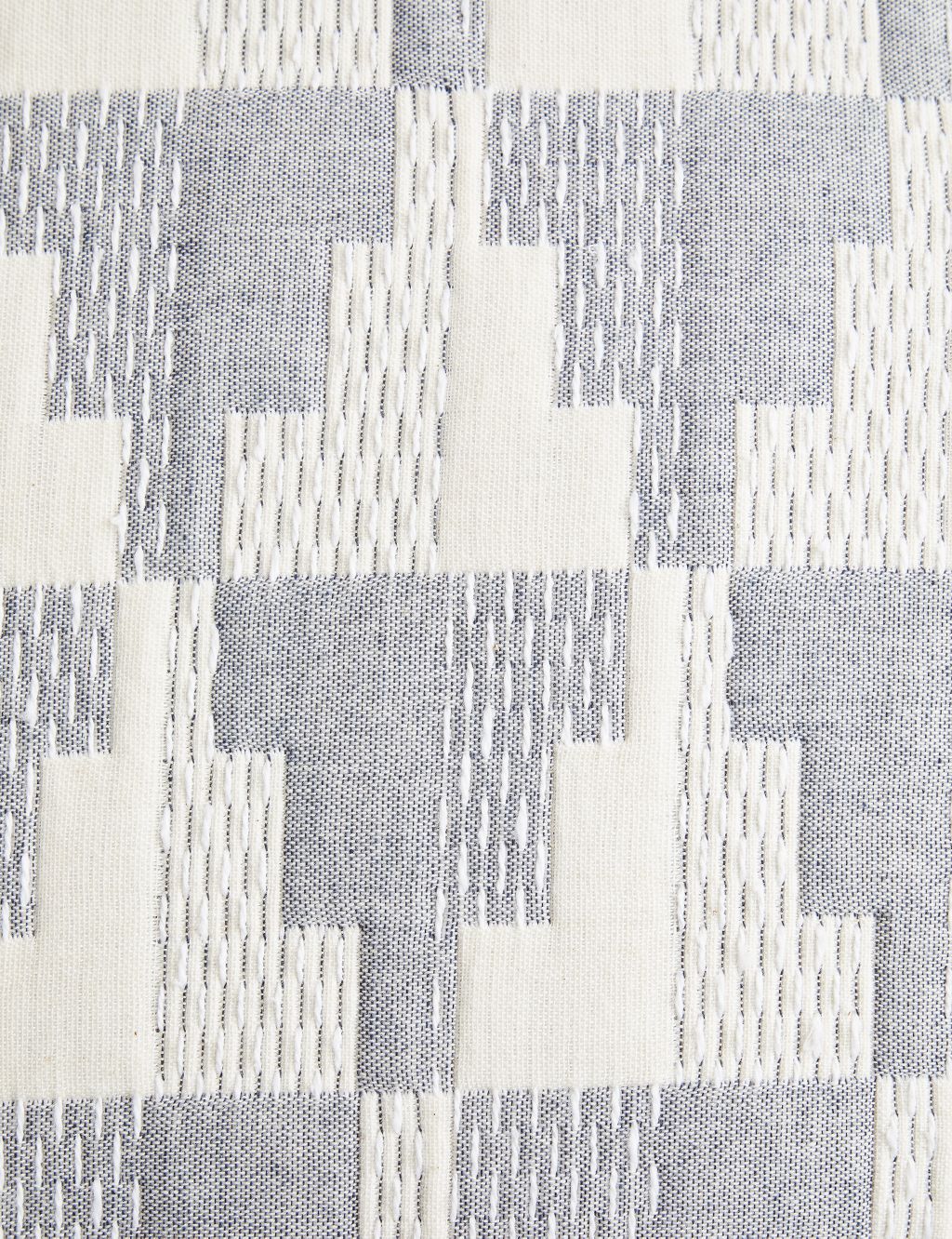 Pure Cotton Geometric Jacquard Matelassé Cushion image 2