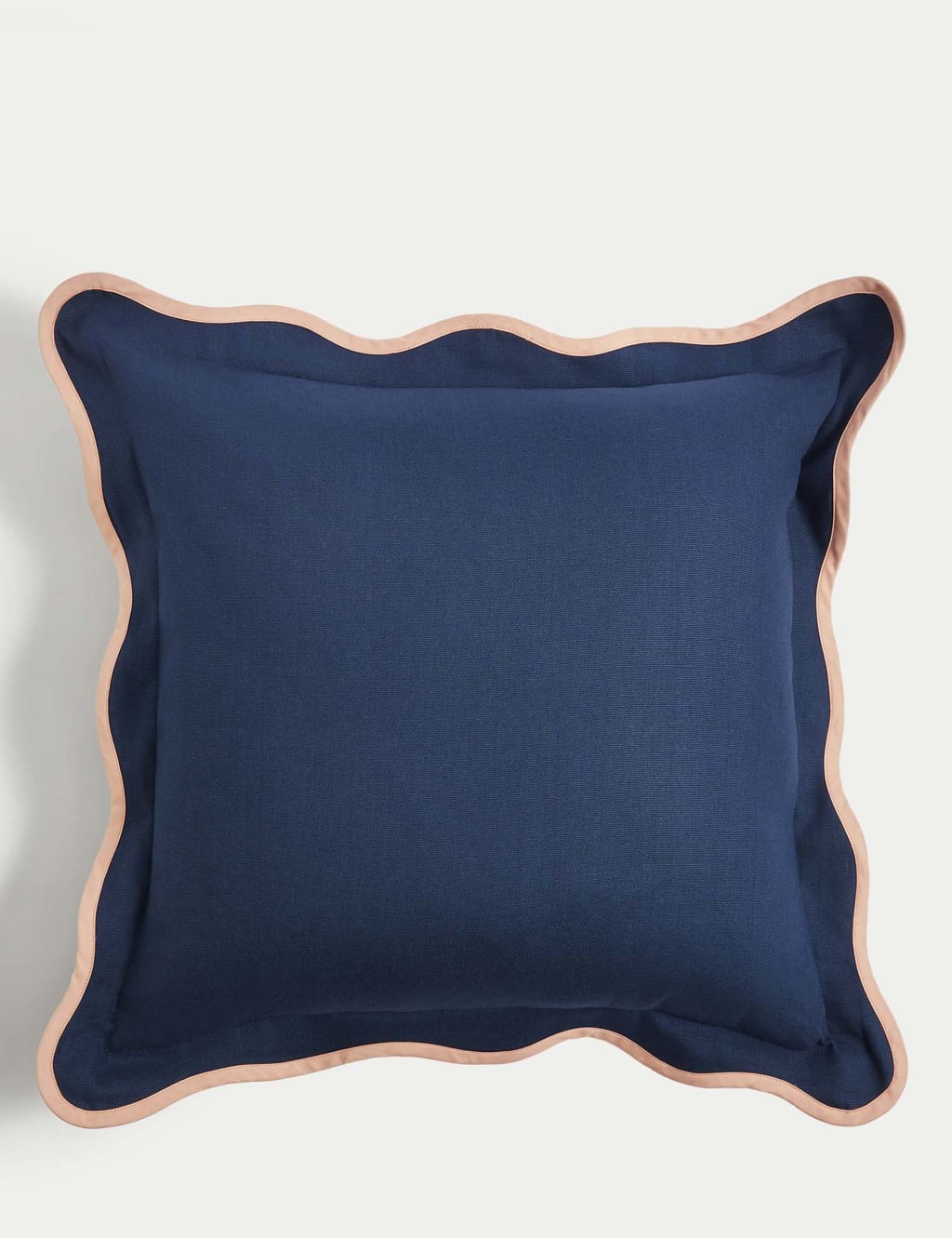 Pure Cotton Scallop Trim Cushion image 1