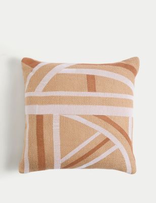 Jute Embroidered Outdoor Cushion - BG