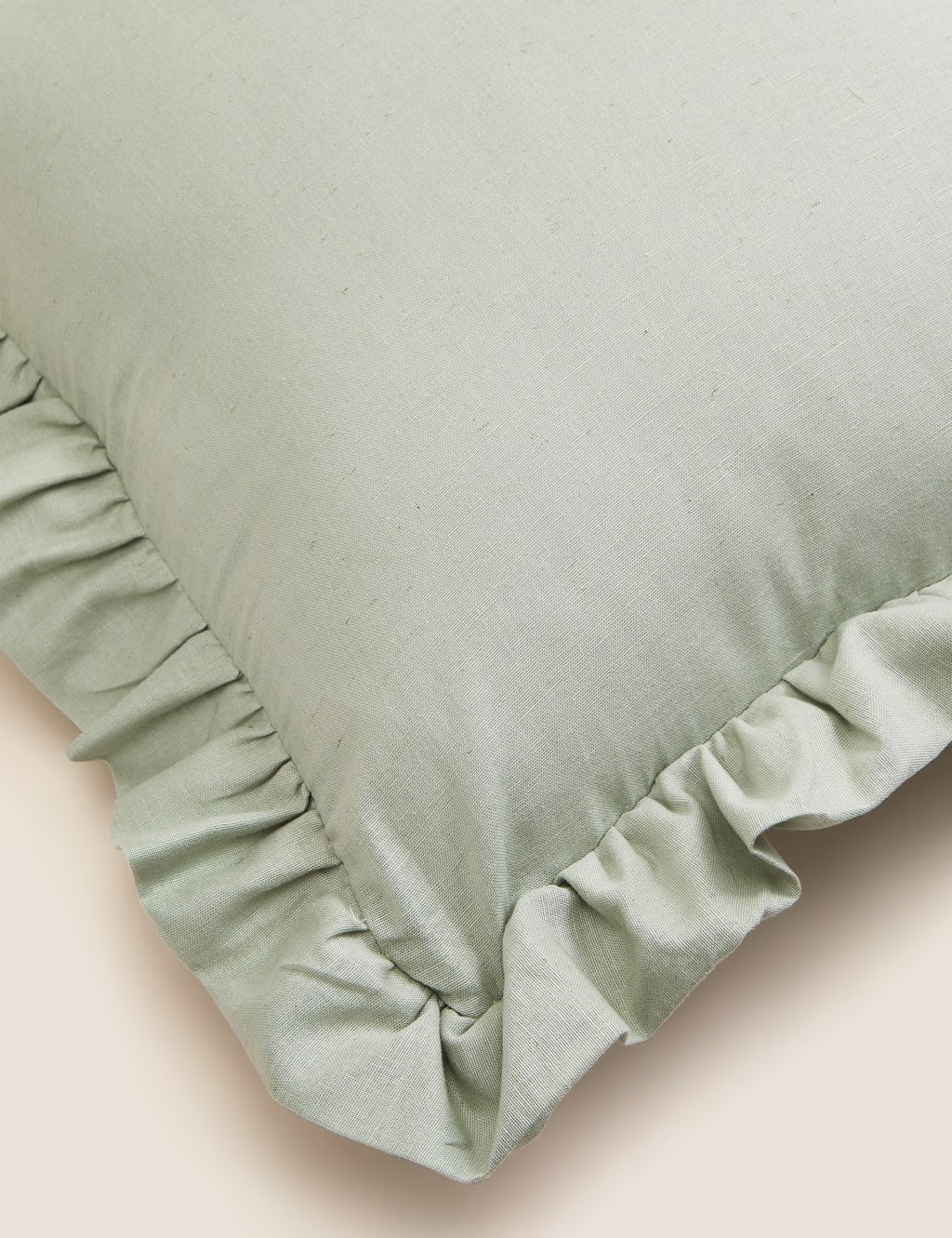 Cotton with Linen Frilled Cushion image 4