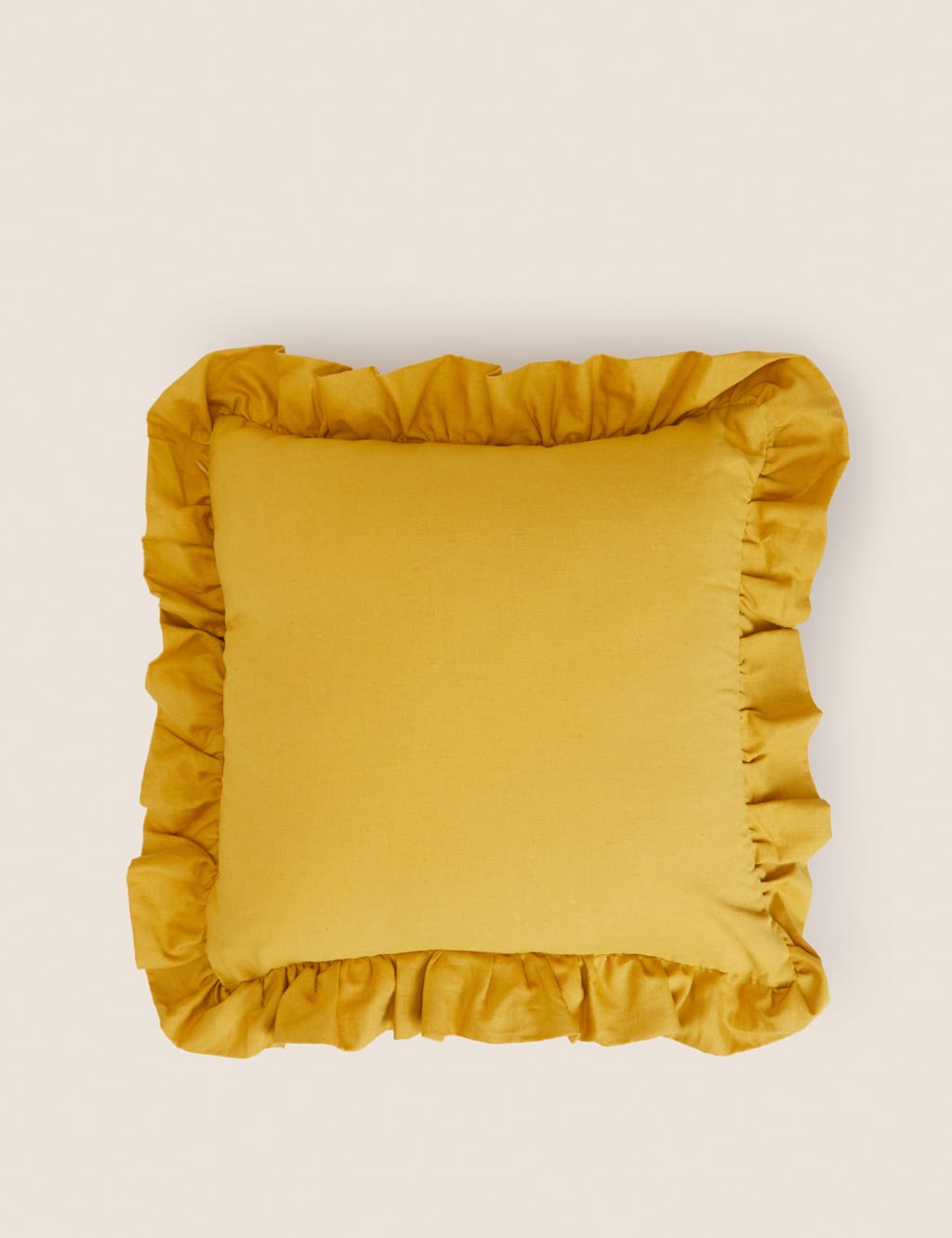 Cotton with Linen Frilled Cushion image 1