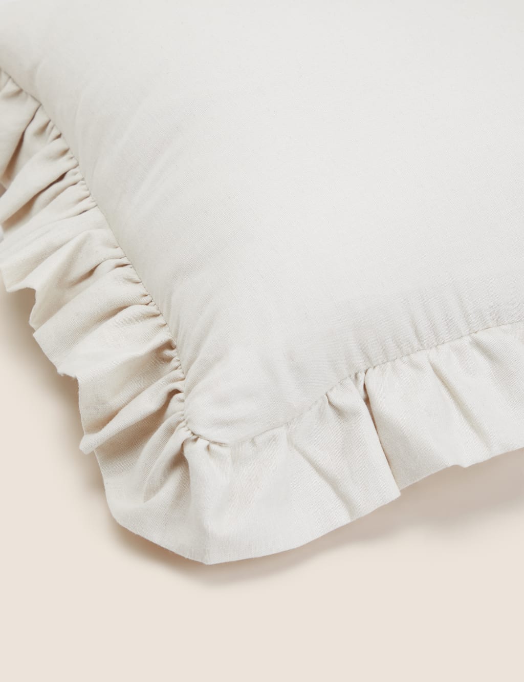 Cotton with Linen Frilled Cushion image 4