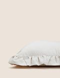 Cotton with Linen Frilled Cushion