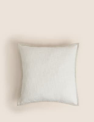 

M&S Collection Cotton with Linen Textured Cushion - Ecru, Ecru