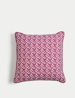 

M&S Collection Set of 2 Geometric Outdoor Cushions - Purple Mix, Purple Mix